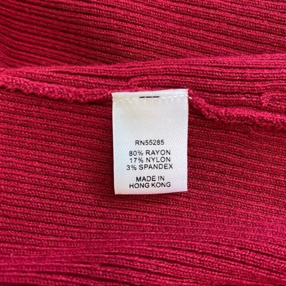 Express Red Open Back High Neck Sweater - Picture 8 of 10